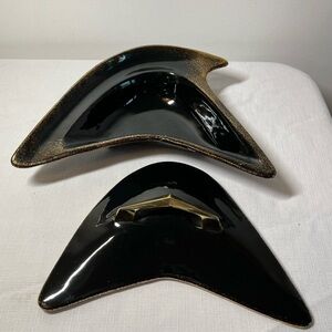 Atomic Candy Dish, Boomerang, Mid Century COLLECTIBLE, USA Pottery 375. MCM